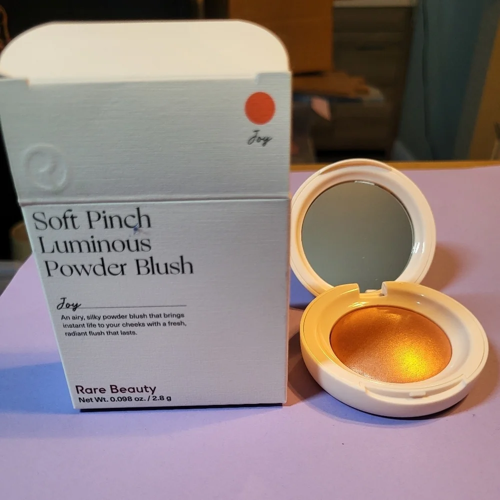 Rare Beauty Soft Pinch Luminous Powder Blush: Joy (Muted Peach), .098oz, NIB